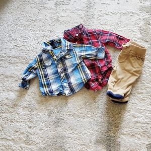 2/$20 Baby Boy Dress Bundle 0-3 Months